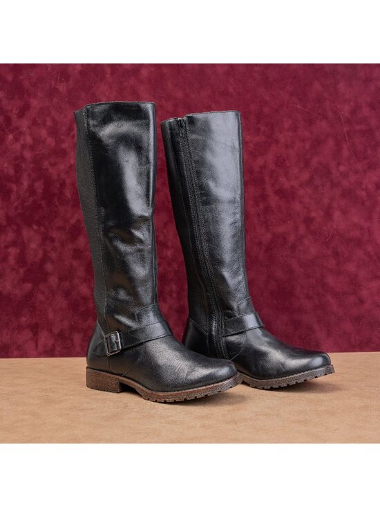 Kenneth Cole Shoes - Kenneth Cole Women Jenn Black Leather Fashion Equestrian Riding Tall Boots sz 6